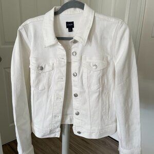 J. Crew Factory Classic Jean Denim Jacket in White Wash Size S New With Tags